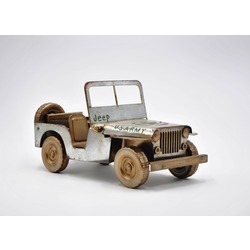 Jayland Metal Eskitilmiş Retro Klasik US Army Jeep-Jayland Serisi-31*13*10 CM