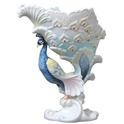 VERONESE BİBLOLAR › Wise Porselen-PORSELEN TAVUSKUŞLU KASE-23*16,5*27 CM-JAP20279AA