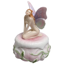 VERONESE BİBLOLAR › Wise Porselen-PORSELEN PERILI MÜCEVHER KUTUSU-9,5*9,5*13,5 CM-JAP20037AA