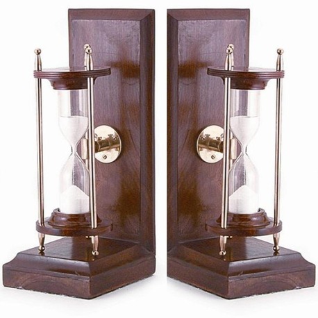  DENİZCİLİK GRUBU-Marine Pirinç Aksesuar-KİTAP STOP KUM SAATİ-21x26x9 CM-JTTR31445