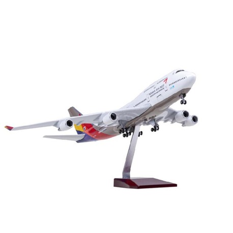 HEDİYELİK-MAKET UÇAKLAR-ASIANA-ÖLÇEK : 1:160 47 CM-JB747-400ASIANA
