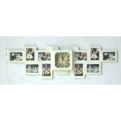 MUTFAK SAATLERİ SERİSİ-MB FOTOĞRAF ÇERÇEVELİ KREM DUVAR SAATİ