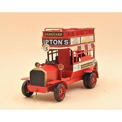 Jayland Metal Eskitilmiş Retro Klasik London Otobüs-Jayland Serisi-33*12*18,5 CM