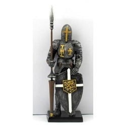 WISE Veronese Serisi-Wise Mitoloji & Tarih-MIZRAKLI KALKANLI ORTAÇAĞ SAVAŞÇI-13*4*3 CM.