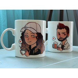kişiye özel ikili kupa
