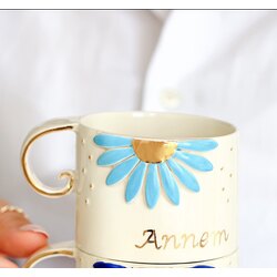 “ANNEM” Turkuaz Gerbera ✨ Mug