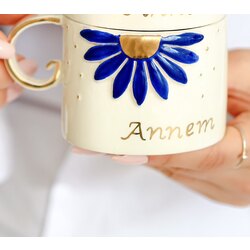 “ANNEM” Lacivert Gerbera ✨ Mug
