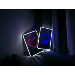 Poker Neon Duvar Dekoru