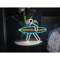 Surf Yapan Adam Neon Duvar Dekoru