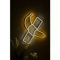 Maurizio Cattelan Komedi Muz Duvar Neon Duvar Dekoru