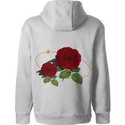 Kapüşonlu Sweetshirt Gül Baskılı Hoodie