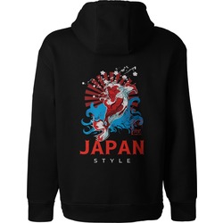 Kapüşonlu Sweetshirt Japan Style Baskılı Hoodie