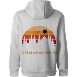 Kapüşonlu Sweetshirt Life Is An Adventure Baskılı Hoodie