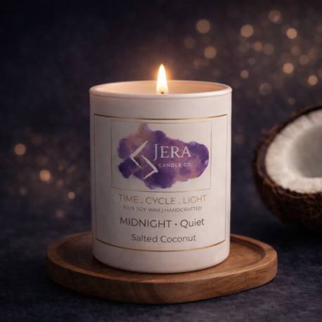 MIDNIGHT - Quiet | Salted Coconut | %100 Doğal Soya ve Hindistan Cevizi Mum