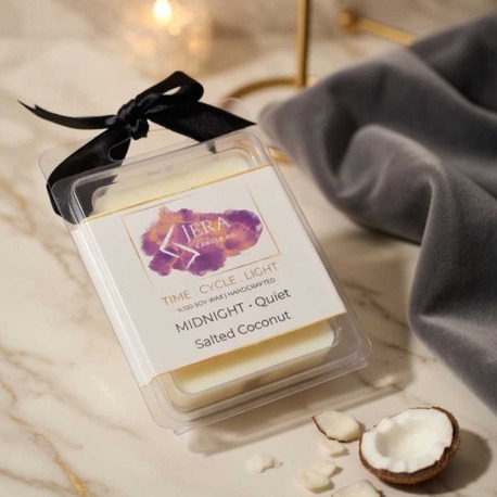 Jera MIDNIGHT Soya wax Melt (6'lı) - Salted Coconut & Oud Kokulu Doğal Mum Tablet