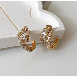 Serpenti model gold küpe 