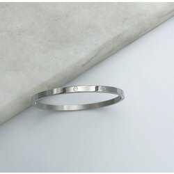 Cartier silver çelik kelepçe