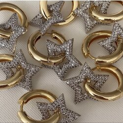 Zirkon yıldız charm