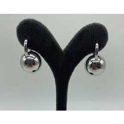 Mini top silver küpe