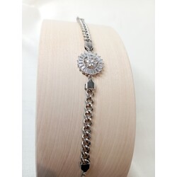 E1017 Çiçek Bileklik Silver