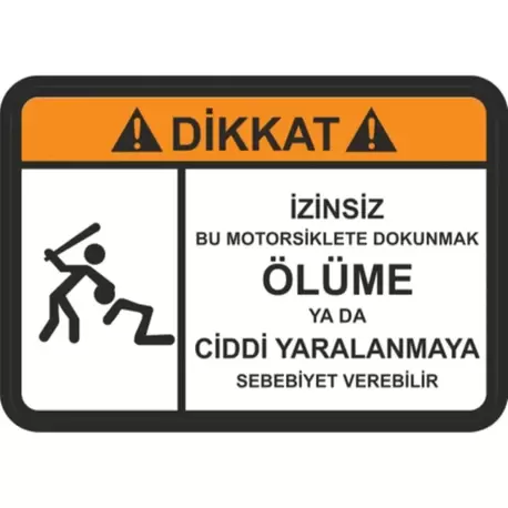 Motosikletime Dokunma Etiket / Sticker