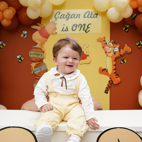 Sarı keten winnie pooh lu takım