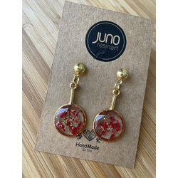 Juno Epoksi Gold Daire Küpe
