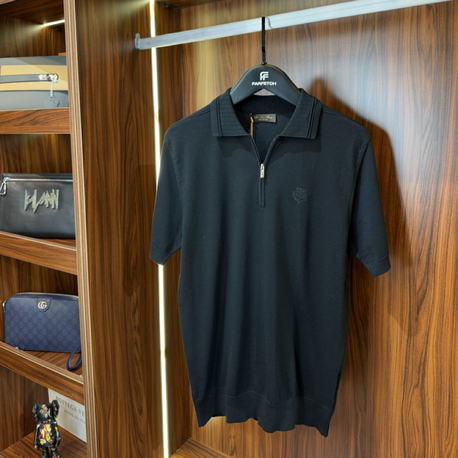 Loro Piana Yarım Fermuarlı Polo Yaka Premium Triko Tshirt T-1