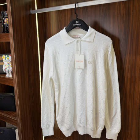 Valentino Polo Yaka  Premium Pamuk Sweatshirt T-1