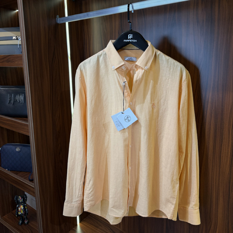 Hermes Premium Pamuk Keten Gömlek T-1