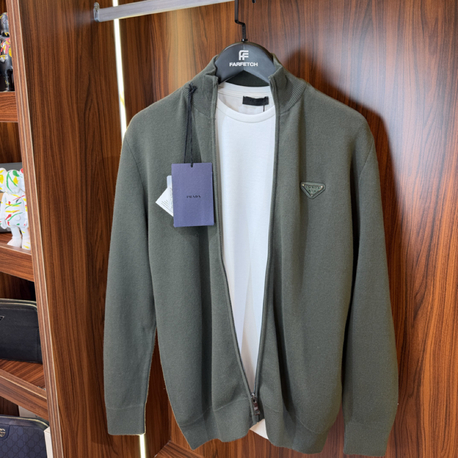 Prada Premium Pamuk Tam Fermuarlı Hırka T-1