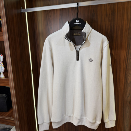 Loro Piana Yarım Fermuarlı Premium Sweatshirt T-1