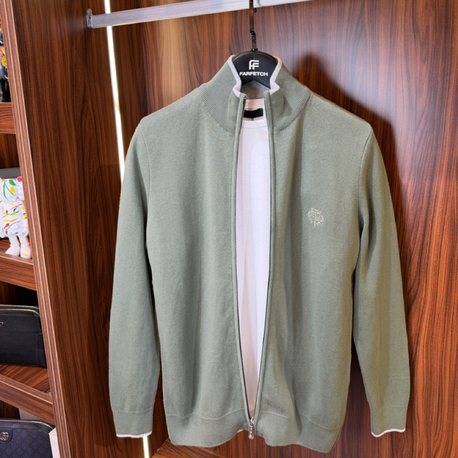 Loro Piana Premium Pamuk Tam Fermuarlı Hırka T-1