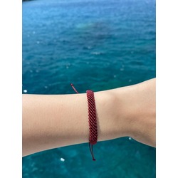 BORDO ÖRGÜ BİLEKLİK