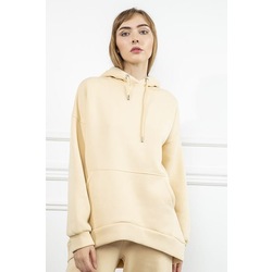 Bej basic boyfriend hoodie