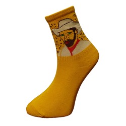 Unisex Vincent van Gogh Desenli Neşeli Çorap 