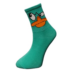 Unisex Ornitorenk Perry Desenli Neşeli Çorap