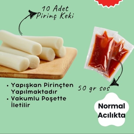 Tteokbokki Seti - Pirinç Keki ve Sos