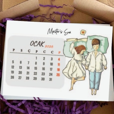 K-drama Tasarımlı Şövale Masa Takvimi 2026 : En Sevilen Diziler