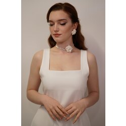 İNCİ BEYAZI KOLYE KÜPE SETİ