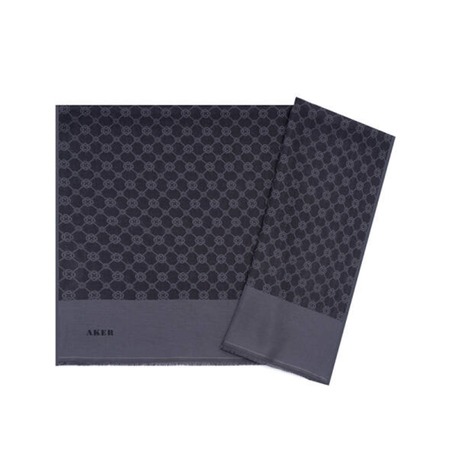 1090100 AKER ELEGANCE MONOGRAM ŞAL 913(ANTRASİT)