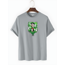 LEON Tasarımlı Unisex Oversize Bisiklet Yaka T-shirt