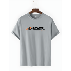 LAZİER  Tasarımlı Unisex Oversize Bisiklet Yaka T-shirt