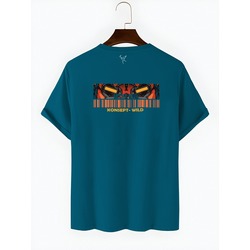 MECHA MAUL Tasarımlı PETROL MAVİSİ Unisex Oversize Bisiklet Yaka T-shirt