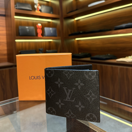 Louis Vuitton Gri Baskılı Cüzdan