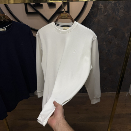 PREMIUM GANT KIRIŞMAZ KUMAŞ SWEAT(BEYAZ)