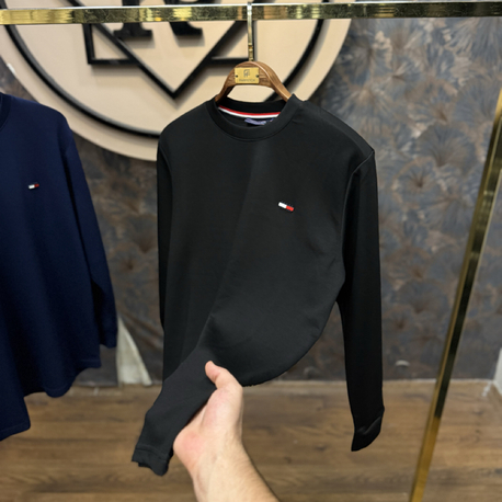 PREMIUM TOMMY KIRIŞMAZ KUMAŞ SWEAT(SİYAH)