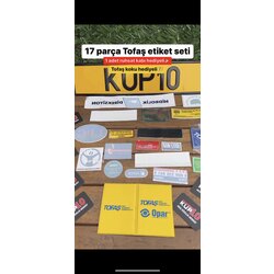 TOFAŞ 17 PARÇA ORJİNAL ETİKET SETİ