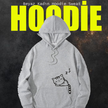 Giyim Beyaz Kadın Hoodie Sweat
