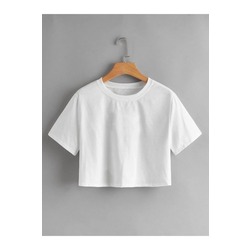 Kadın Beyaz Crop Tshirt